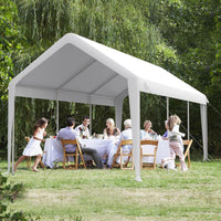 Garvee 13'x20' 200G Carport Top Replacement Cover , Heavy-Duty Garage Top Tent Shelter Tarp Waterproof & UV Protected (Top Cover Only, Frame Not Included), White
