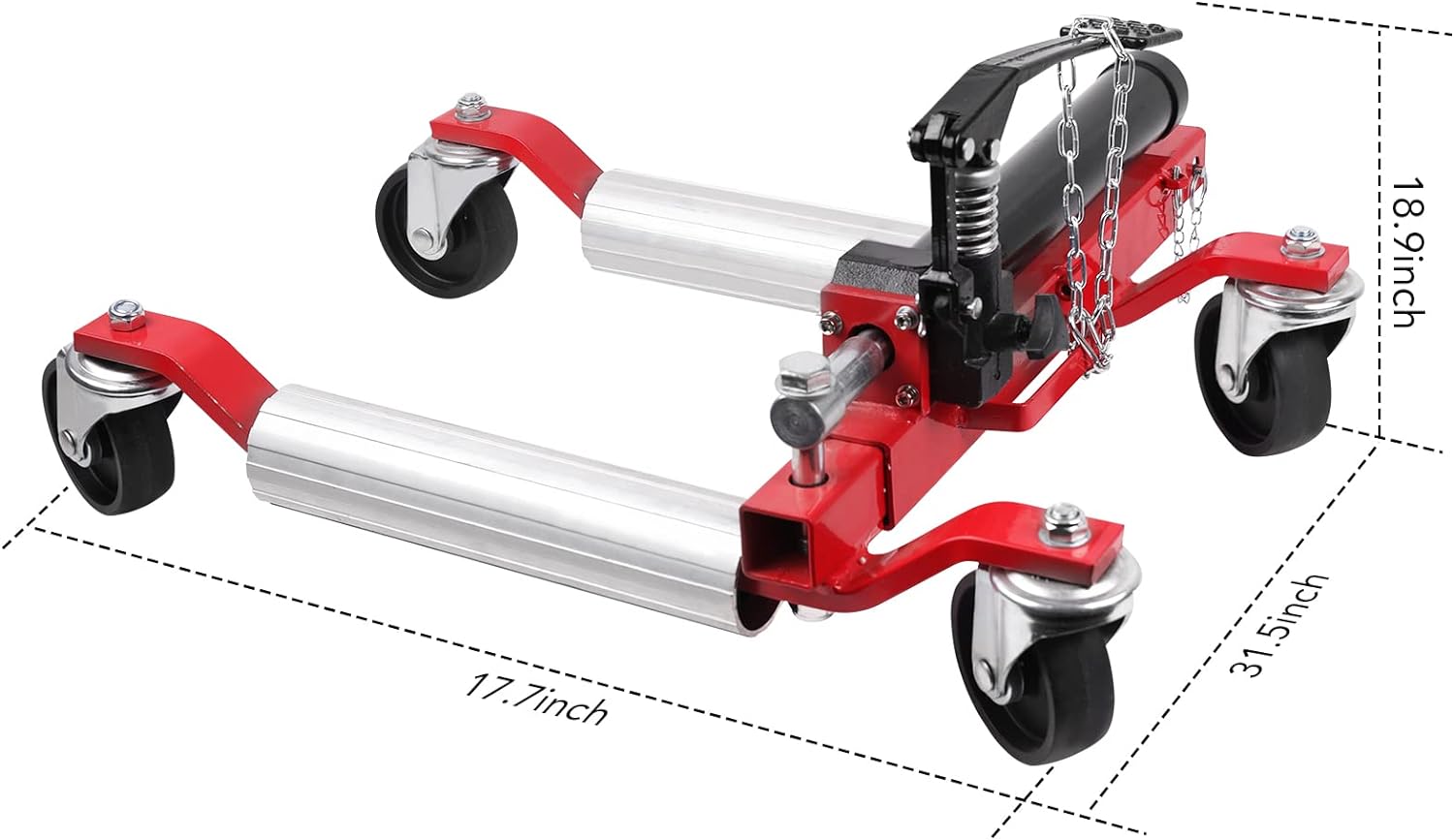 Garvee PRO 4-Piece Wheel Dolly, 1500 lbs, Hydraulic Tire Jack