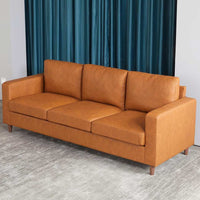 Garvee 85" Leather Couch for Living Room, Modern Sofa Couches with Padded backrest, Upholstered Sofa with Armrests and Comfy Cushions, Deep Seat Sofas for Living Room, Bedroom, Office