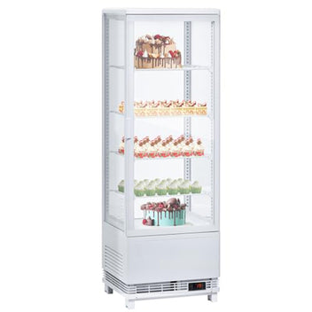 Garvee 118L/4.2 Cu.FT Commercial Cake Display Refrigerator, Single-Door Merchandiser with LED Lighting, Double-Layered Glass for Home Store Gym Bar