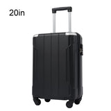 Garvee Hardshell Suitcase With Lightweight TSA Approved Locks And 3-Level Telescopic Handle, Expandable, Black, 20 Inches