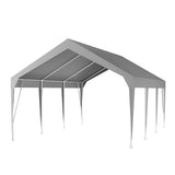Garvee 12'x20' Heavy Duty Carport, UV Resistant Waterproof Car Canopy for Car, Boat, Party, Storage Shed, Grey - Grey
