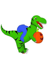 Garvee Inflatable Dinosaur Costume Kids Blue, Riding a Dinosaur Blow up Costume for Boys Girls, Cosplay, Dress up (Blue+Red)