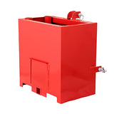 Garvee 800lbs 3 Point Hitch Ballast Box, 5cu.ft Volume for Tractors - Red