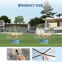 Garvee 10x10 Ft Outdoor All Weather Pop Up Tent, 6-8 Person Instant Tent Shelter, Rainproof Camping Sun Shelter Coldproof & Windproof for Patio, Backyard, Deck, Sports Events