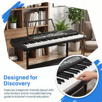 Garvee 61-Key Electric Keyboard Piano + 200 Timbres & Rhythms + Record Playback + Detachable Microphone + Portable + Suitable for Beginners & Kids