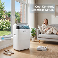 Garvee 14,000 BTU Portable Air Conditioner with Dehumidifier & Fan, Portable AC Units Cools up to 750 Sq. Ft., Remote Control, Auto Swing, Sleep Mode, White Top