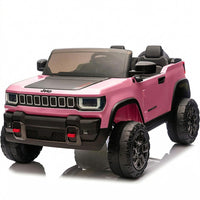 Garvee 24V 2-Seater Electric Ride-On Truck for Kids Ages 3-8 – Licensed 4WD Battery Car with Parental Remote, Wireless Connection Music, LED Lights, 3 Speeds, Gradual Start – Best Toy Vehicle – Pink