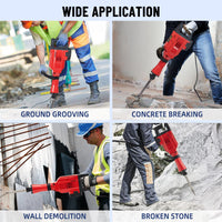 1700W Demolition Jack hammer 1700 BPM,3 Bits, w/Case & Gloves - GARVEE