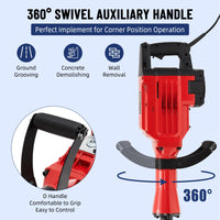 1700W Demolition Jack hammer 1700 BPM,3 Bits, w/Case & Gloves - GARVEE