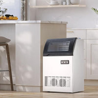 GARVEE 120Lbs Standard Under Counter Ice Maker, 250W Stainless Steel, 33Lbs Storage