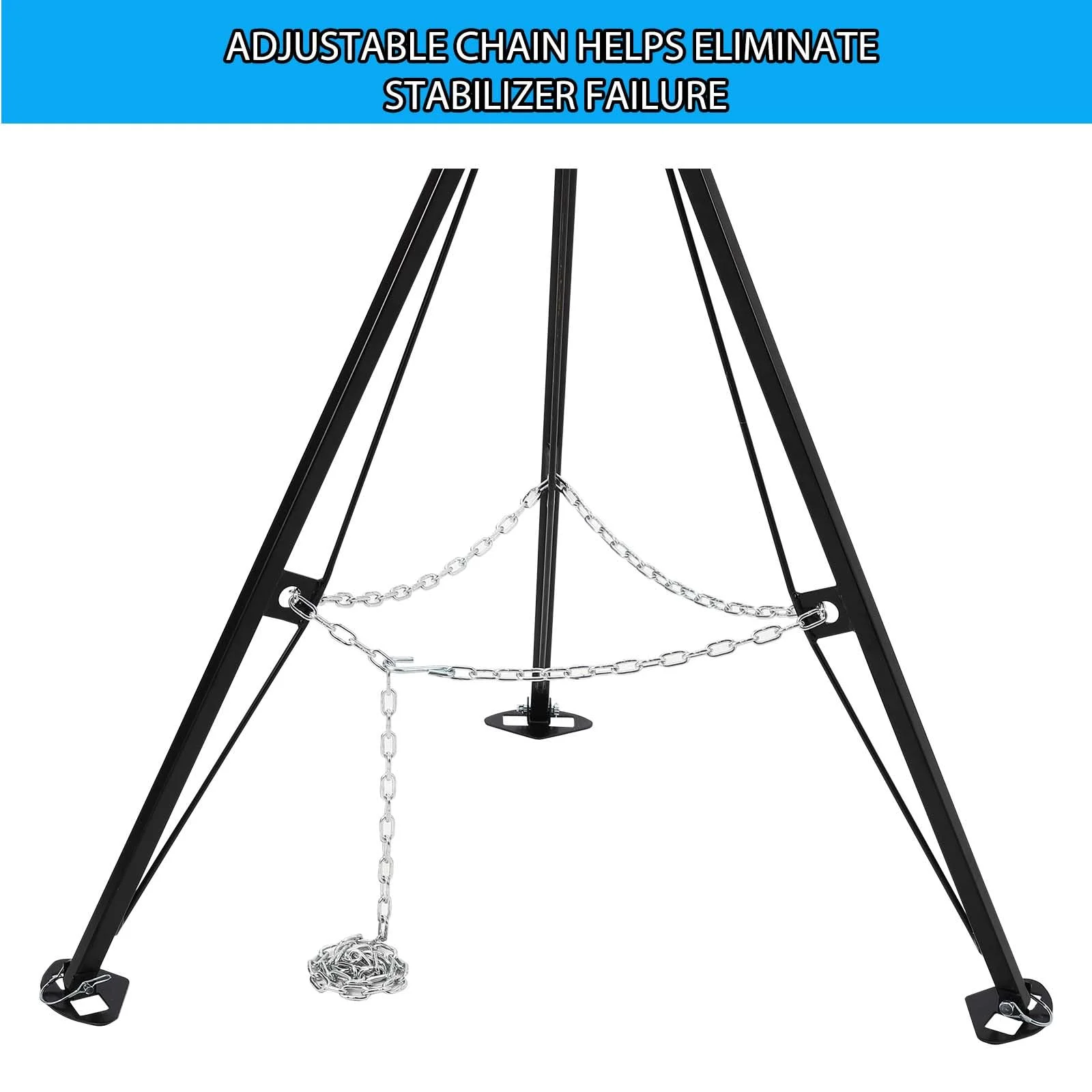 Garvee 5th Wheel Tripod Stabilizer - 5000lb Load, 11cm Adjustment Stroke, Min Height 19", Max Height 55"