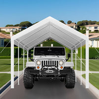 Garvee 13'x20' 200G Carport Top Replacement Cover , Heavy-Duty Garage Top Tent Shelter Tarp Waterproof & UV Protected (Top Cover Only, Frame Not Included), White