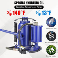 Garvee 32T/64000 LBS Pneumatic Bottle Jack, Air Hydraulic Bottle Jack, Heavy Duty Pneumatic Bottle Jack with Manual Hand Pump for Industrial Engineering Car Truck RV Auto Repair