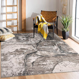 Garvee Abstract Brown 8x10 Washable Modern Abstract Area Rug Large Non Slip Living Room Rug Low Pile Soft Floor Carpet for Bedroom Home Office - Brown