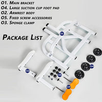 Garvee Adjustable Toilet Safety Frame for Disabled and Elderly – Carbon Steel Support Rail, Non-Slip Handles, Large Suction Cups, Fits Most Toilets, Bathroom Aid – White, Suction Cup Foot Clamp