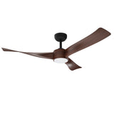 Garvee 52" Ceiling Fan with Light, Remote Control, 6-Speed, Quiet DC Motor, Dimmable 3CCT for Bedroom & Patio (Walnut) - Walnut