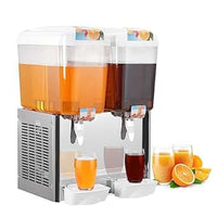 GARVEE 36L (9.6 Gallon) Commercial Juice Dispenser, 2 Tanks 280W, Stainless Steel Beverage Dispenser for Multi-Occasion Use