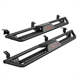 Garvee Running Boards 6.5 Inches with Two Stairs Design Compatible with 2005-2024 Toyota Tacoma Double Cab(2 Full-Size Doors,2 3/4-Size Doors), Steel Build, Bolt-on Side Steps, Powder Coated Nerf Bar - Black