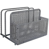 Garvee Poolside Float Storage, Outdoor Storage, Patio Poolside Float Storage Basket, Storage Box, PE Rattan Outdoor Pool Caddy with Rolling Wheels for Floaties, Patio, Pool, Skeleton Gray - Skeleton Gray