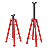 Garvee Heavy-Duty Pipe Jack Stand, 28 -46 Inch Adjustable Folding Pipe Stand, Ideal for Welding, Automotive, and Construction Projects - 10T - Red
