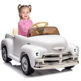 Garvee Ride - P Series: 12V Ride On Car for Kids Ages 3-5, Power Wheel Ride-on Toys W/parent Remote, Music Player, 4 Wheel Cushion, Kids Electric Cars with 2 Speed, Dual Doors, Front &ear Headlights - White