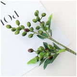Garvee Artificial Berry Stems - Set of 3 Bundles for Christmas Decor and Events - Green