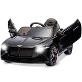 Garvee Kids Ride On Car, Licensed Bentley Bacalar 12V Electric Vehicles w/Parent Remote Control, Scissor Door, Suspension, 3 Speeds, LED Lights, Horn, Battery Powered Ride on Toy for Boys Girls - Black - Black