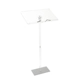 Garvee Acrylic Podium - 50" Tall, Clear Acrylic Stand, Wide Reading Surface,Floor-Standing Pulpit for Churches, Conferences, Speeches, Weddings, Classroom