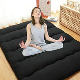 Garvee Japanese Futon Mattress Full Size - Foldable, Comfortable 5-Layer Design - Microfiber Cover, High-Density Foam - Ideal for Floor Sleeping, Camping - Black