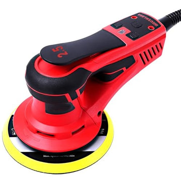 Garvee Electric Random Orbital Sander,Brushless Motor,2.5 E&Powerful 350W & Low Vibration,10000 RPM,6-Inch For Woodworking, Polishing,Carpentry