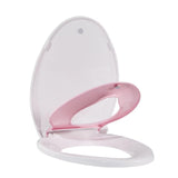Garvee Elongated Toilet Seat with Toddler Seat Built in, Potty Training Toilet Seat for Toddlers, 2 in 1 Toilet Seat for Toddlers & Adults, with Slow Close and Magnets, Pink Elongated - Pink