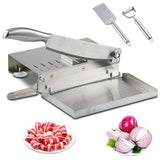 Garvee Manual Frozen Meat Slicer, 14'' Stainless Steel Meat Cutter, Beef Mutton Roll for Hot Pot Kbbq Food Slicer Slicing Machine for Home Cooking of Hot Pot Shabu Shabu Bbq - 
