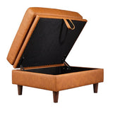 Garvee Storage Ottoman Module for Modular Sectional Sofa, Square Ottoman Module for Sectional Sleeper Sofa, Brown