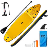 Garvee Inflatable Stand Up Paddle Board | Premium SUP Accessories, Carry Bag | Wide Stance, Non-Slip Deck | 10'6"x33"x6", 370 lbs Capacity | Ideal for All Skill Levels, Pets - Fancy Yellow