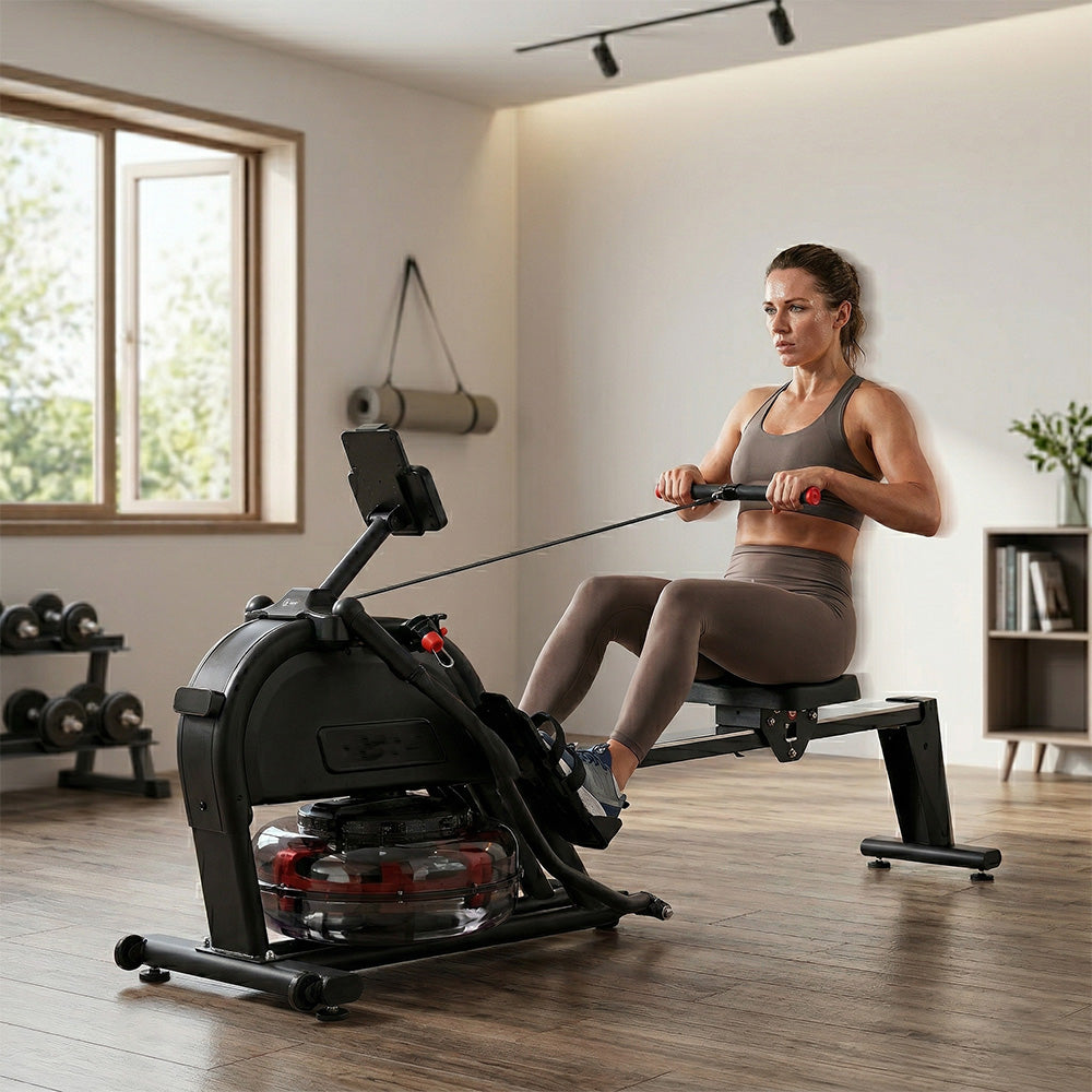 Garvee Rowing Machine, Magnetic Rower Machine for Home, 16 Levels of Quiet Dual Slide with Max 350lb Weight Capacity, App Compatible