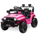 Garvee Ride - P Series: 12V Ride On Toy w/Parent Remote Control, Steering Wheel Music, 4-Wheel Spring Suspension, Led Lights, 2 Speeds, Kids Electric Vehicles for Age 3-5, Pink - Pink