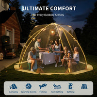 Garvee 10x10 Ft Outdoor All Weather Pop Up Tent, 6-8 Person Instant Tent Shelter, Rainproof Camping Sun Shelter Coldproof & Windproof for Patio, Backyard, Deck, Sports Events