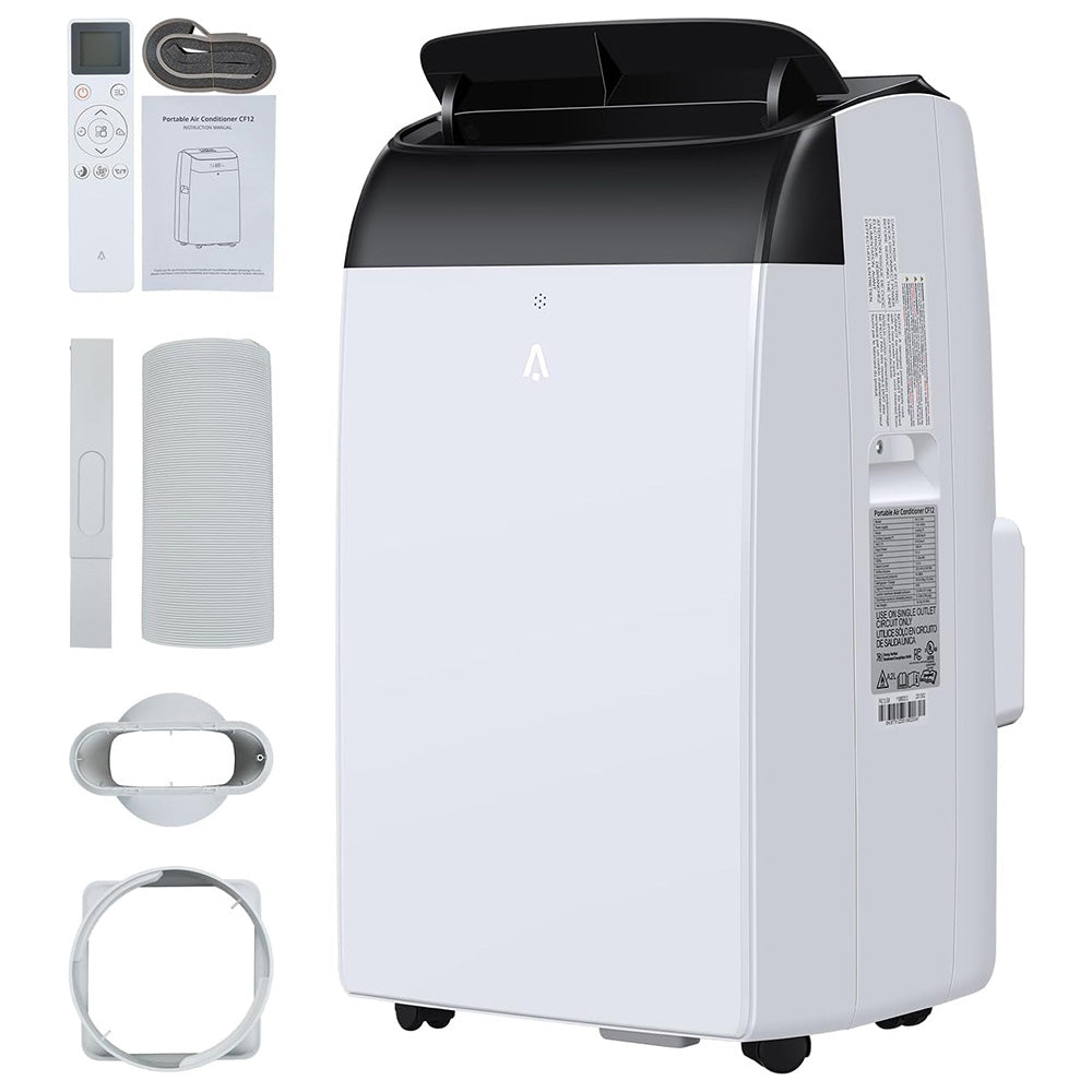 Garvee 14,000 BTU Portable Air Conditioner with Dehumidifier & Fan, Portable AC Units Cools up to 750 Sq. Ft., Remote Control, Auto Swing, Sleep Mode, Black Top