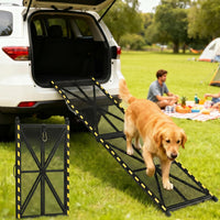Garvee Heavy Duty Dog Ramp for Cars 300 LBS Capacity, 71"x20" Folding Non-Slip Pet Ramp for Large Dogs, Portable SUV & Truck Ramp