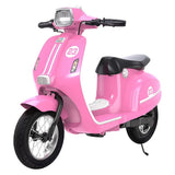 Garvee Ride - G Series: 24V 350W 14MPH Speed Rear Brake Twist Grip Throttle LED Light Blue Durable Pneumatic Tires Outdoor Riding - Pink