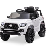 Garvee Ride - P Series: 12V Toyota Tacoma Kids Car, Spring Suspension, with LED Light - White - White