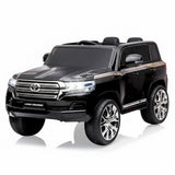 Garvee Ride - P Series: 12V Toyota Land Cruiser Kids' Car: Remote, LED, 3 Speeds, Dual 45W Motors, USB Music, Seat Belt, CPC & ASTM Approved - Black(2) - Black(2)