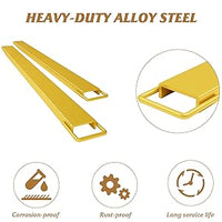 Garvee 5.5" Width Pallet Fork Extension, 4600 LBS Max Heavy Duty Steel Pallet Extensions for Forklift Truck - Yellow / 84x5.5 inch