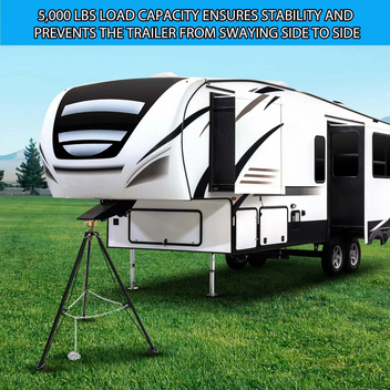 Garvee 5th Wheel Tripod Stabilizer - 5000lb Load, 11cm Adjustment Stroke, Min Height 19", Max Height 55"