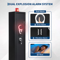 Garvee 3-4 Rifle Gun Safe with Digital Keypad & Dual Explosion Alarm - 52" Tall Heavy Duty Steel Rifle Cabinet for Home Security, Holds 3-4 Long Guns + Pistol, Quick Access with Silent Mode