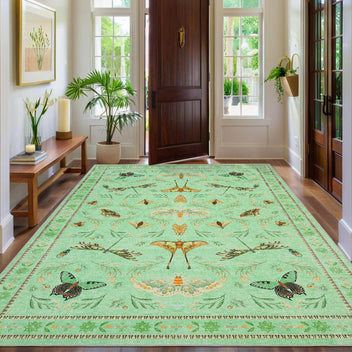 Garvee Insect Washable Soft Area Rugs for Living Room Bedroom Ultra-Thin Non Slip Dining Room Stain Resistant Rug Large Carpet for Office Nursery Bedroom