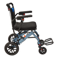 Garvee Ultra-Light Portable Folding Wheelchair, Travel-Friendly with Handbrake, 220 lbs Capacity, Ideal for Elderly & Children, 35.4"x21.3" Unfolded Dimensions