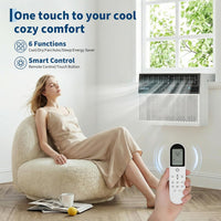 Garvee U-Shaped Window Air Conditioner 6000 BTU Ultra Quiet Energy Efficient Remote Control Dehumidifier Fan Easy Install Fits 24-48" Windows Bedroom Living Room
