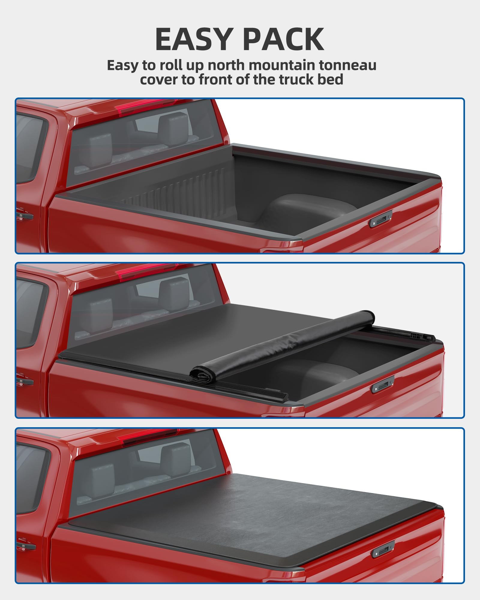 5.7ft Soft Vinyl Roll-Up Tonneau for 09-23 Dodge Ram 1500 - GARVEE